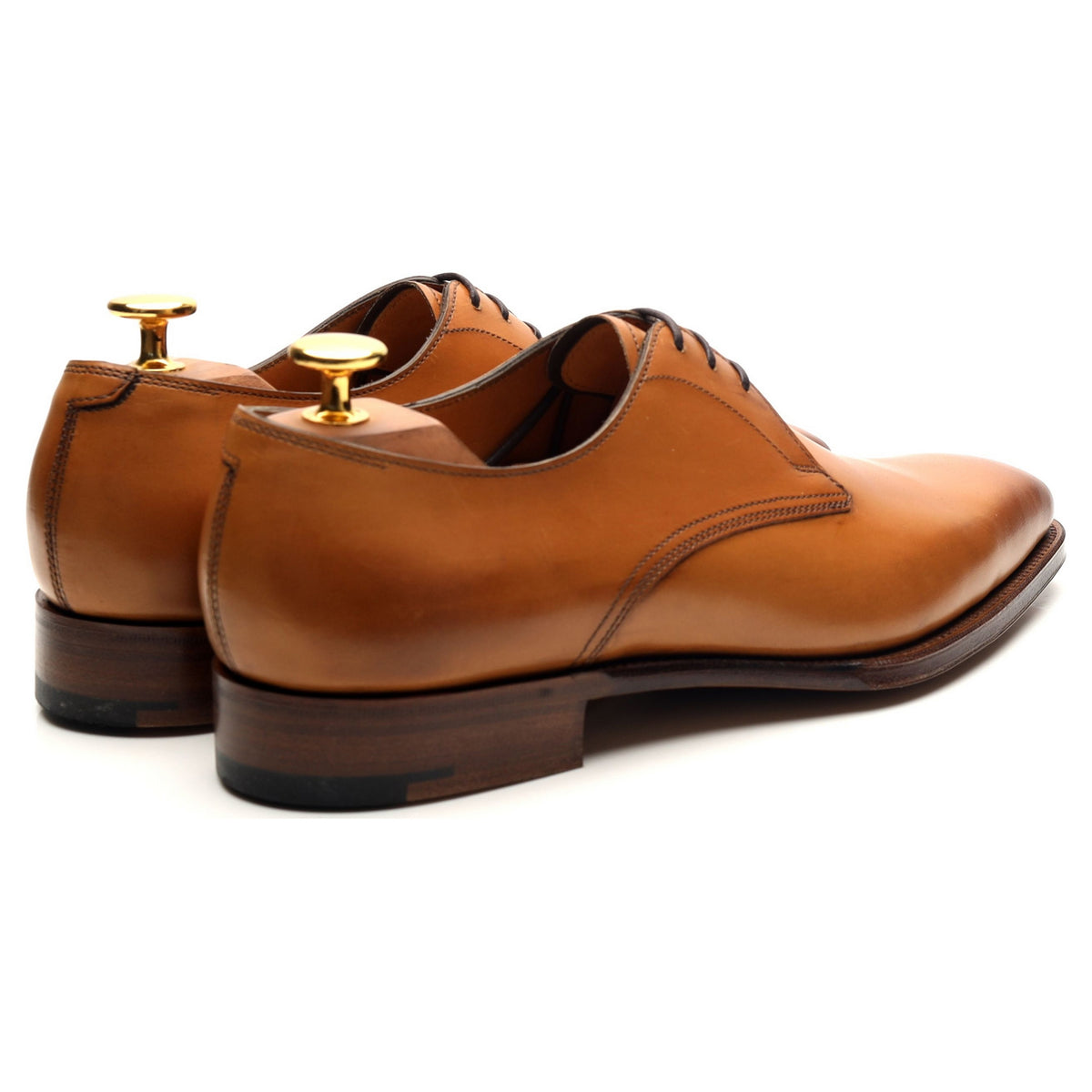 &#39;Shelton&#39; Tan Brown Leather Derby UK 5.5 E