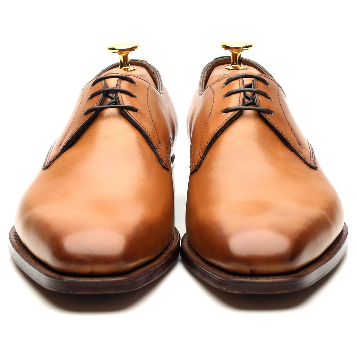 &#39;Shelton&#39; Tan Brown Leather Derby UK 5.5 E