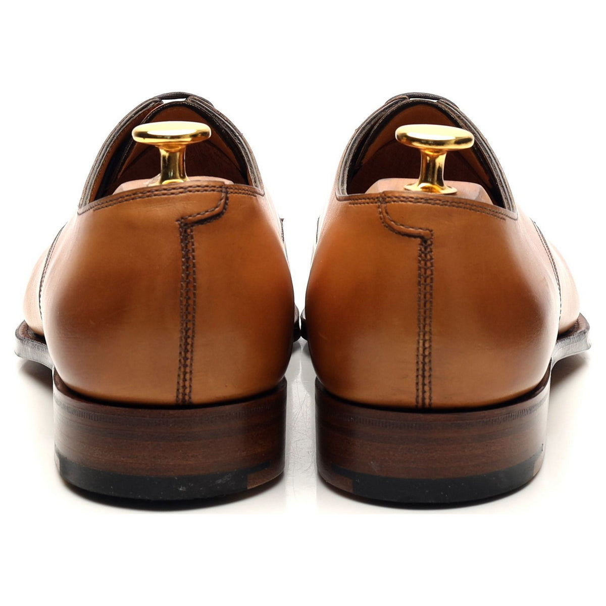 &#39;Shelton&#39; Tan Brown Leather Derby UK 5.5 E