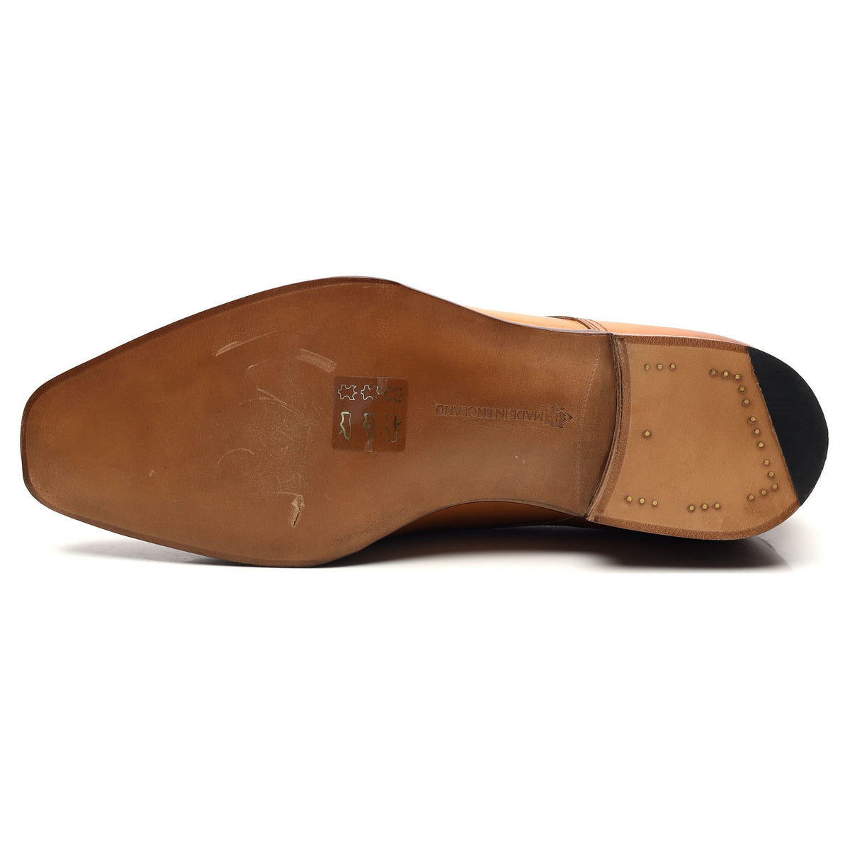 &#39;Shelton&#39; Tan Brown Leather Derby UK 5.5 E