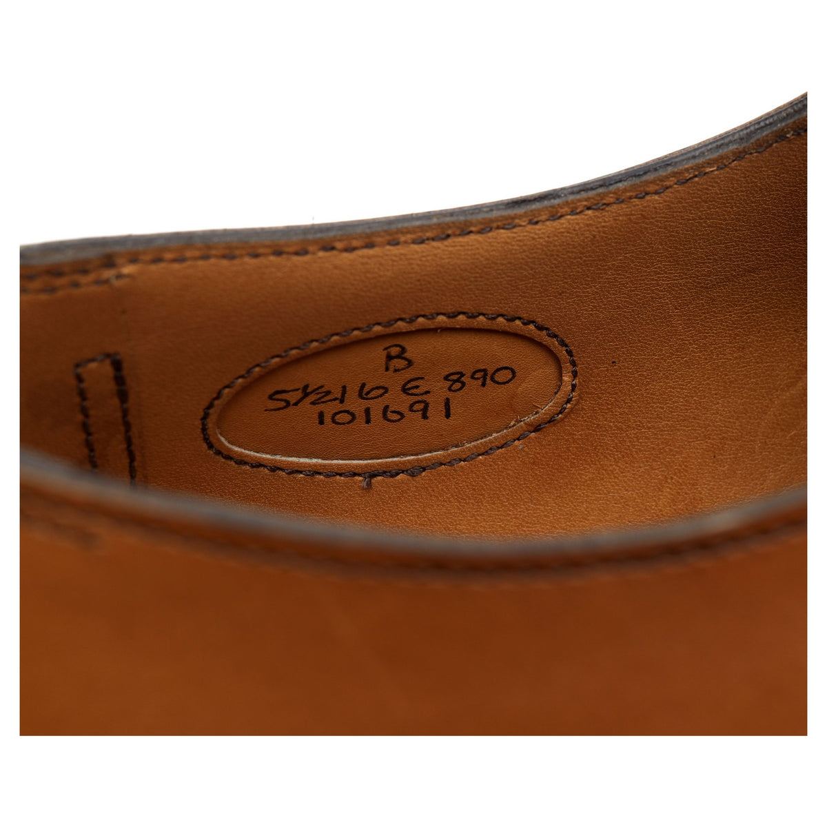 &#39;Shelton&#39; Tan Brown Leather Derby UK 5.5 E