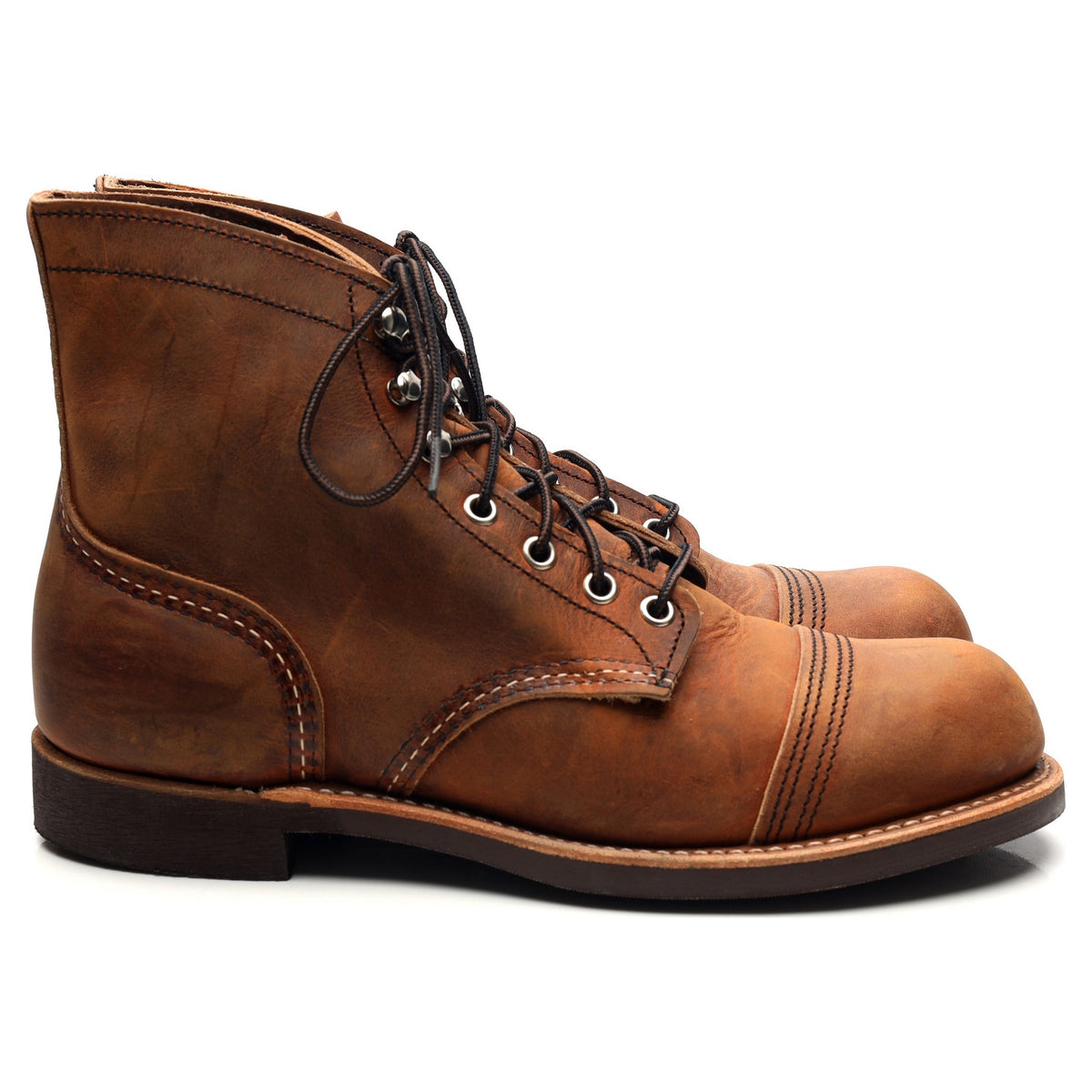 &#39;8085&#39; Brown Leather Iron Ranger Boots UK 6.5 US 7.5