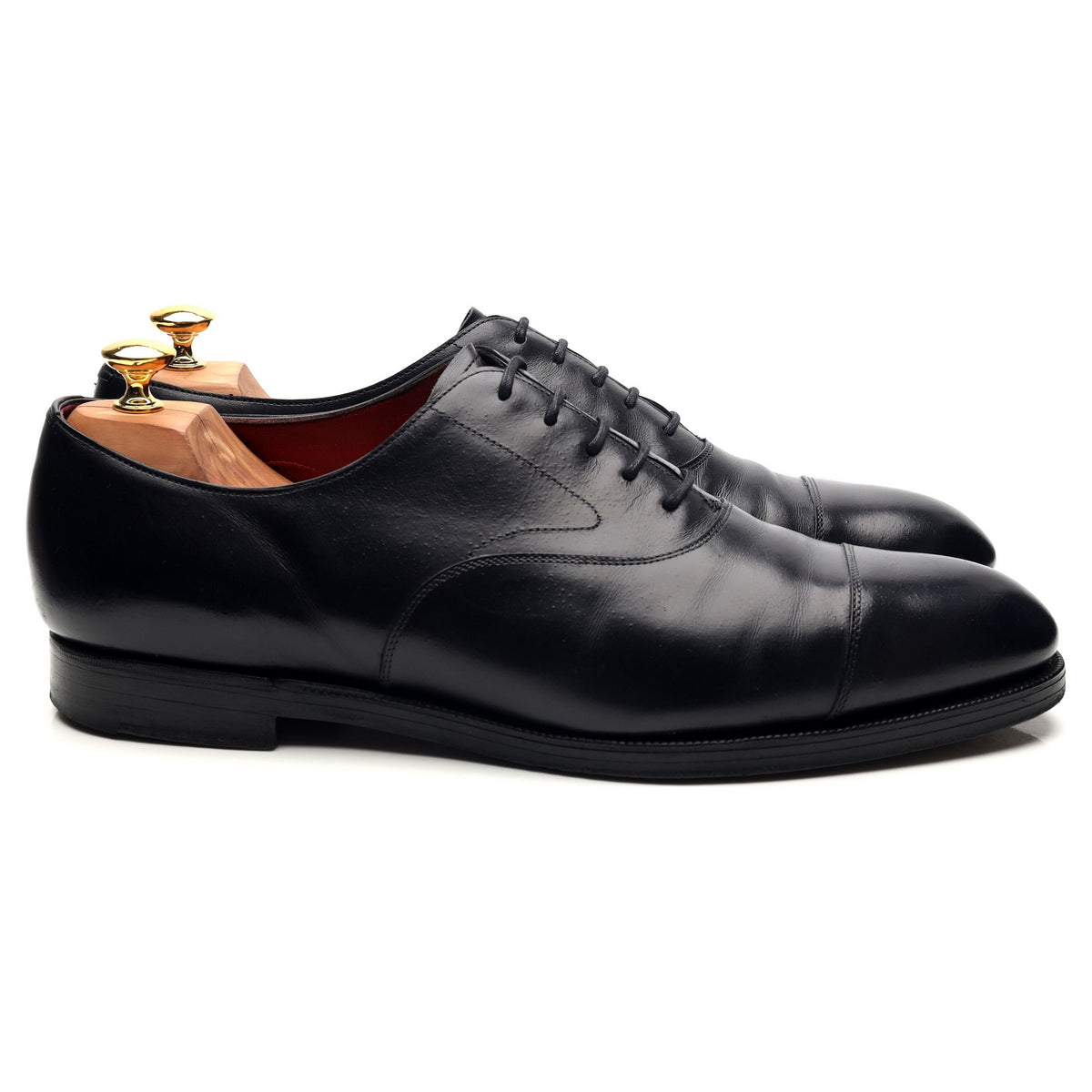 &#39;Chelsea&#39; Navy Blue Leather Oxford UK 12 E