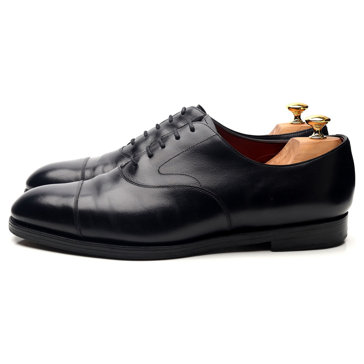 &#39;Chelsea&#39; Navy Blue Leather Oxford UK 12 E