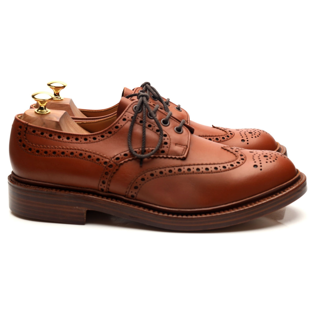 &#39;Appleby&#39; Tan Brown Leather Derby Brogues UK 10 FX