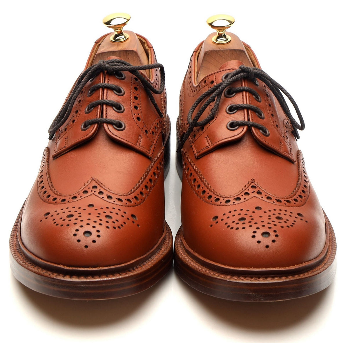 &#39;Appleby&#39; Tan Brown Leather Derby Brogues UK 10 FX