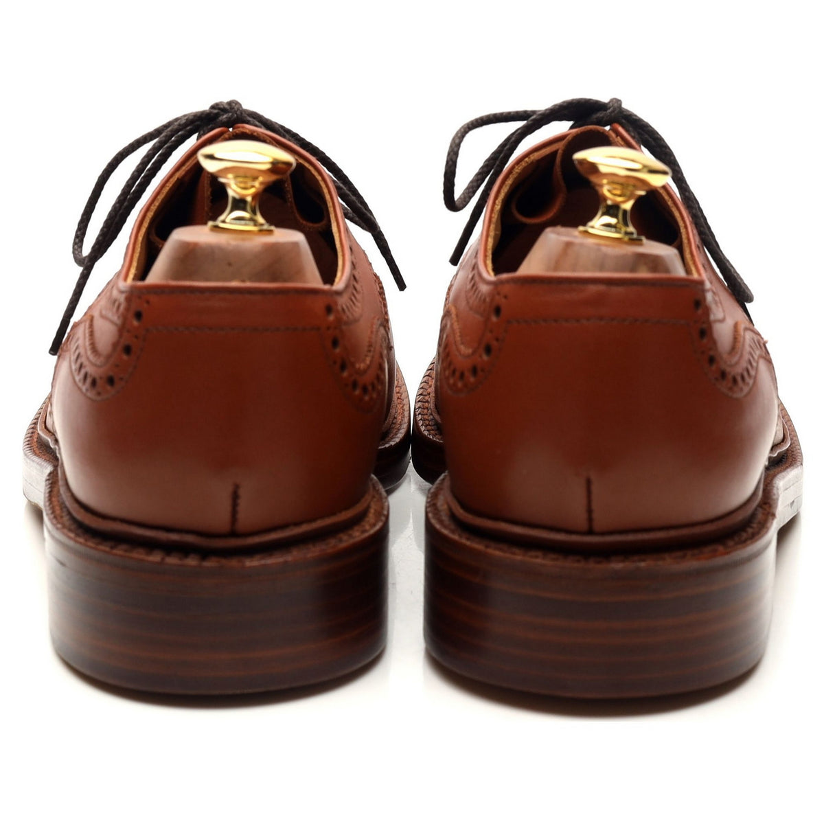 &#39;Appleby&#39; Tan Brown Leather Derby Brogues UK 10 FX