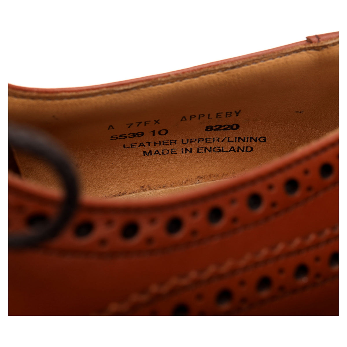 &#39;Appleby&#39; Tan Brown Leather Derby Brogues UK 10 FX