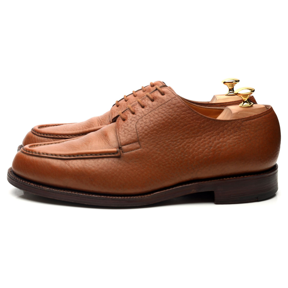 &#39;Aosta&#39; Tan Brown Leather Derby UK 10.5 E