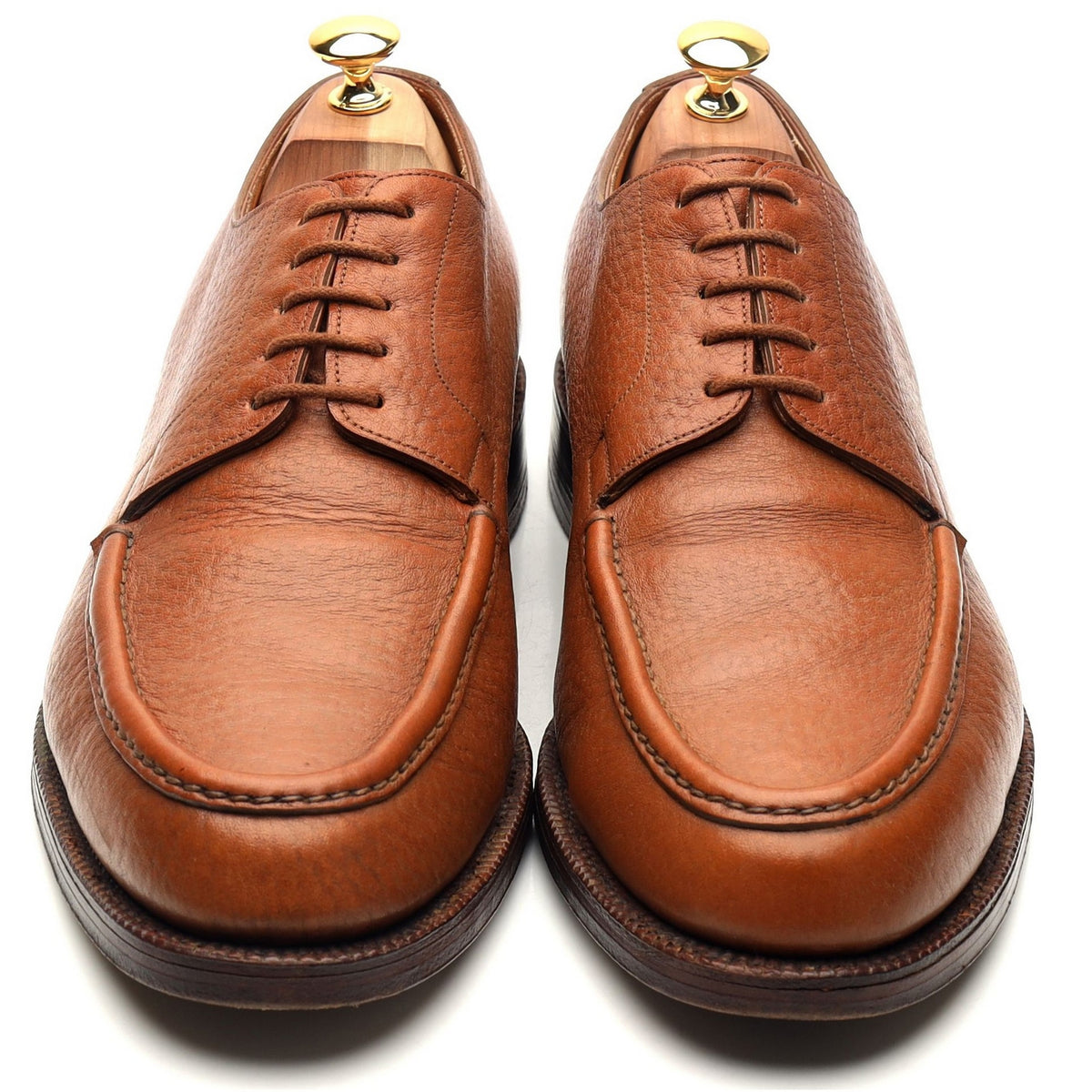 &#39;Aosta&#39; Tan Brown Leather Derby UK 10.5 E