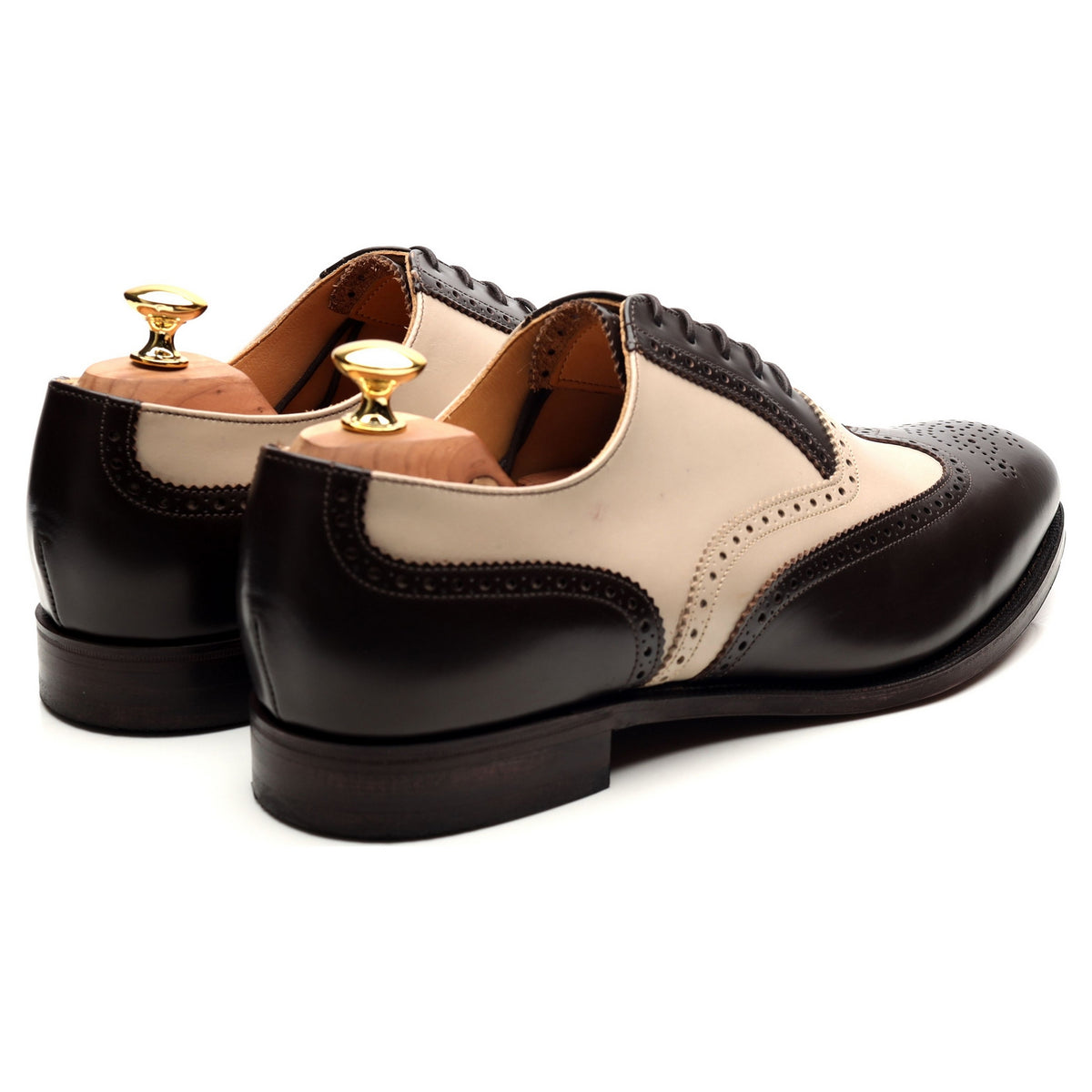 &#39;Melly&#39; Dark Brown Leather Spectator Brogues UK 11 F