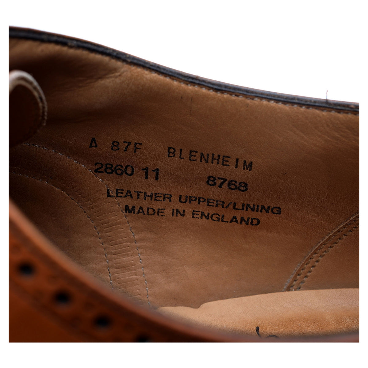 &#39;Blenheim&#39; Tan Brown Leather Oxford Brogues UK 11 F