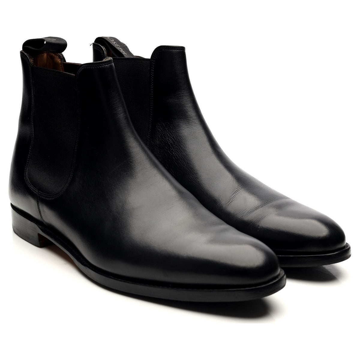 &#39;Threadneedle&#39; Black Leather Chelsea Boots UK 8 F