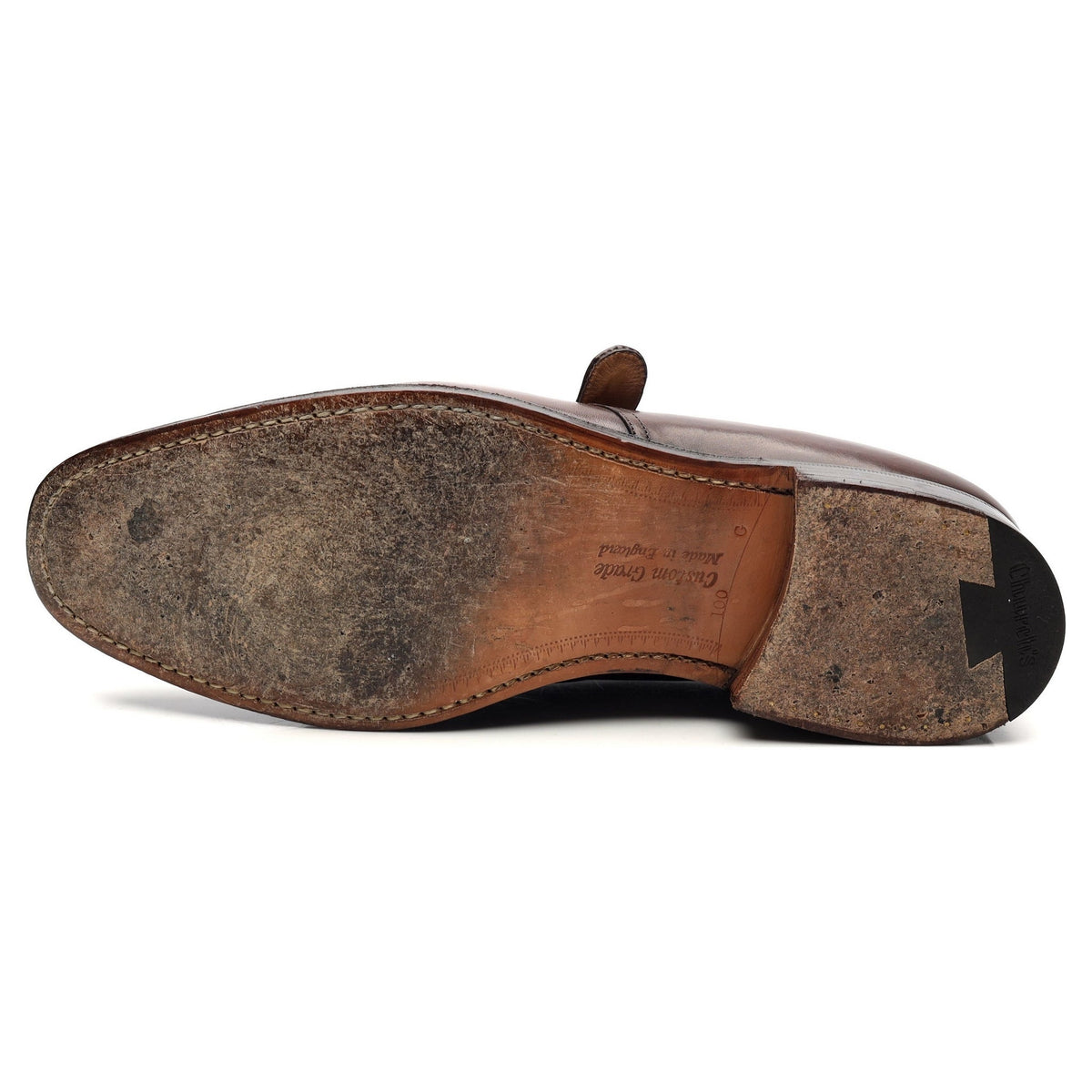 &#39;Becket&#39; Brown Leather Monk Strap UK 10 G