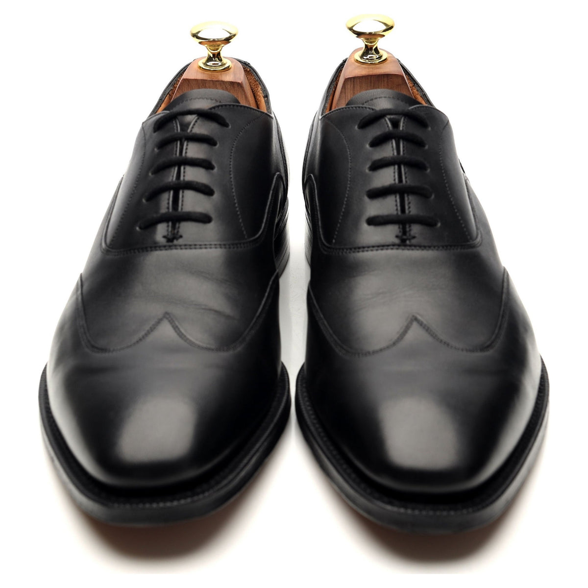 &#39;Shergar&#39; Black Leather Oxford Austerity Brogues UK 7.5 F