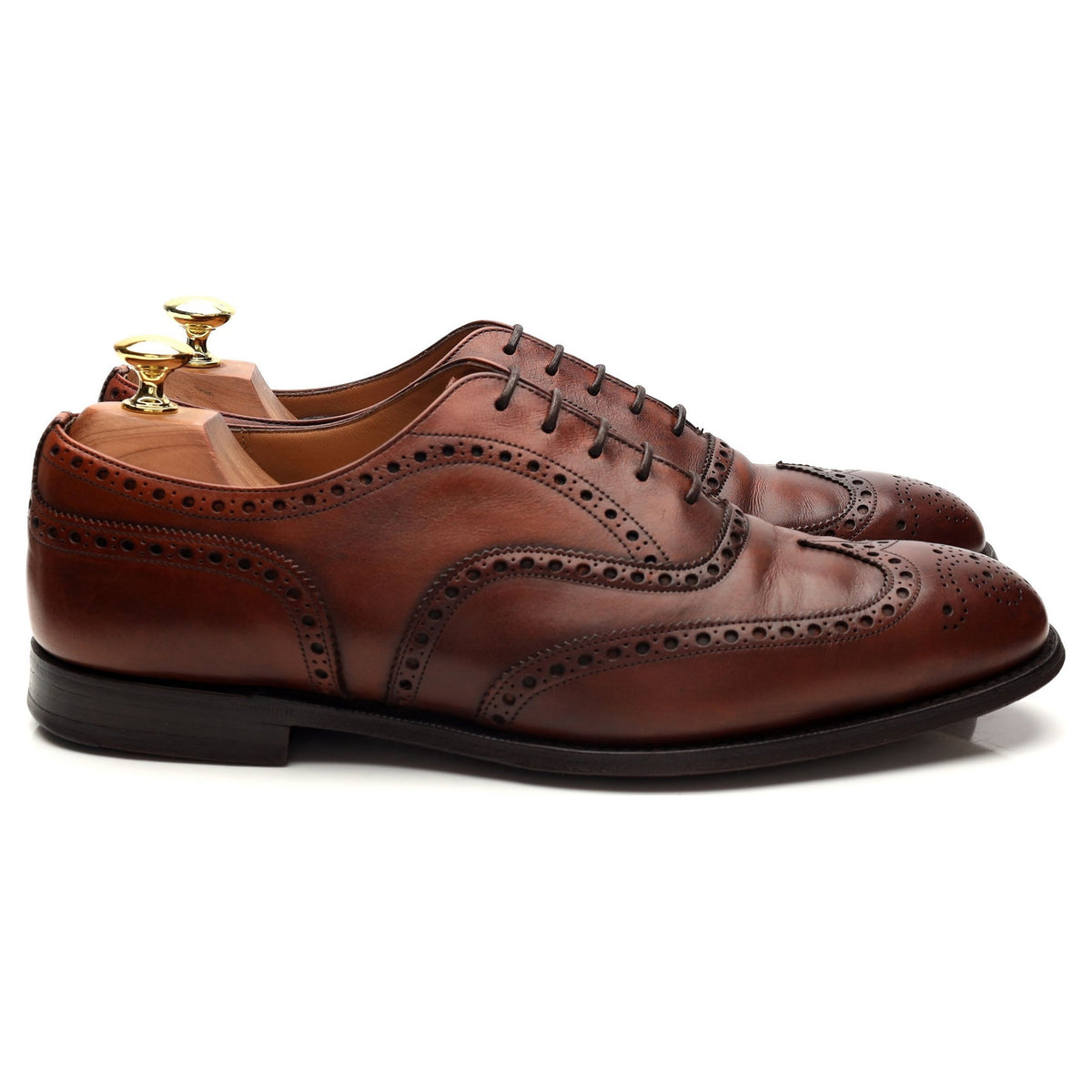 &#39;Chetwynd&#39; Tan Brown Leather Oxford Brogues UK 8.5 G