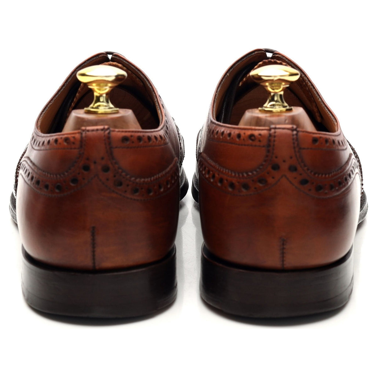 &#39;Chetwynd&#39; Tan Brown Leather Oxford Brogues UK 8.5 G