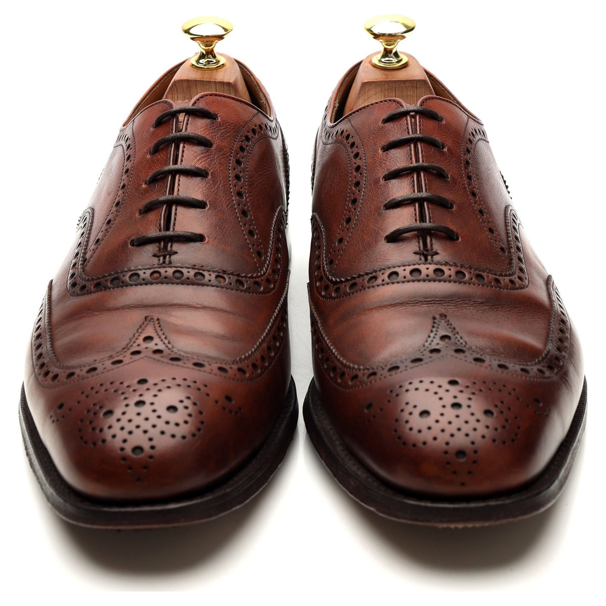 &#39;Chetwynd&#39; Tan Brown Leather Oxford Brogues UK 8.5 G