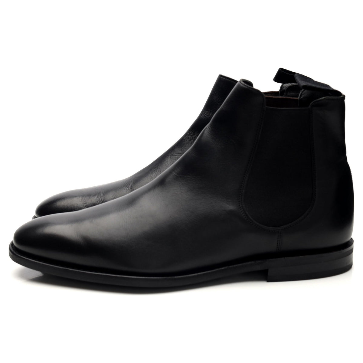 &#39;Prenton&#39; Black Leather Chelsea Boot UK 8 G