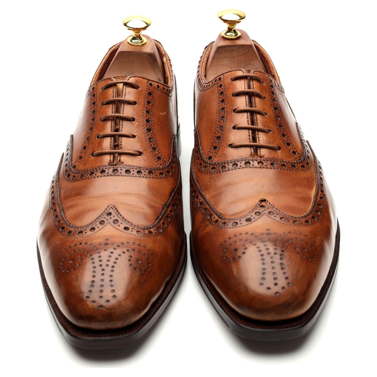 &#39;Clifford&#39; Tan Brown Leather Oxford Brogues UK 8.5 E