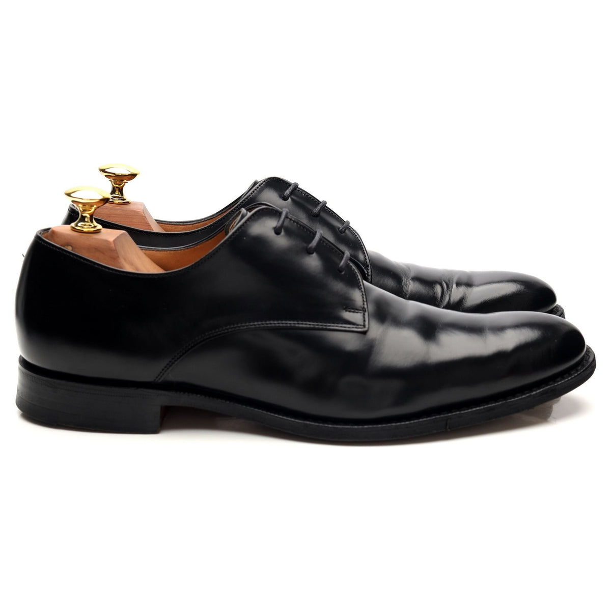 &#39;Paris&#39; Black Leather Derby UK 6.5 F