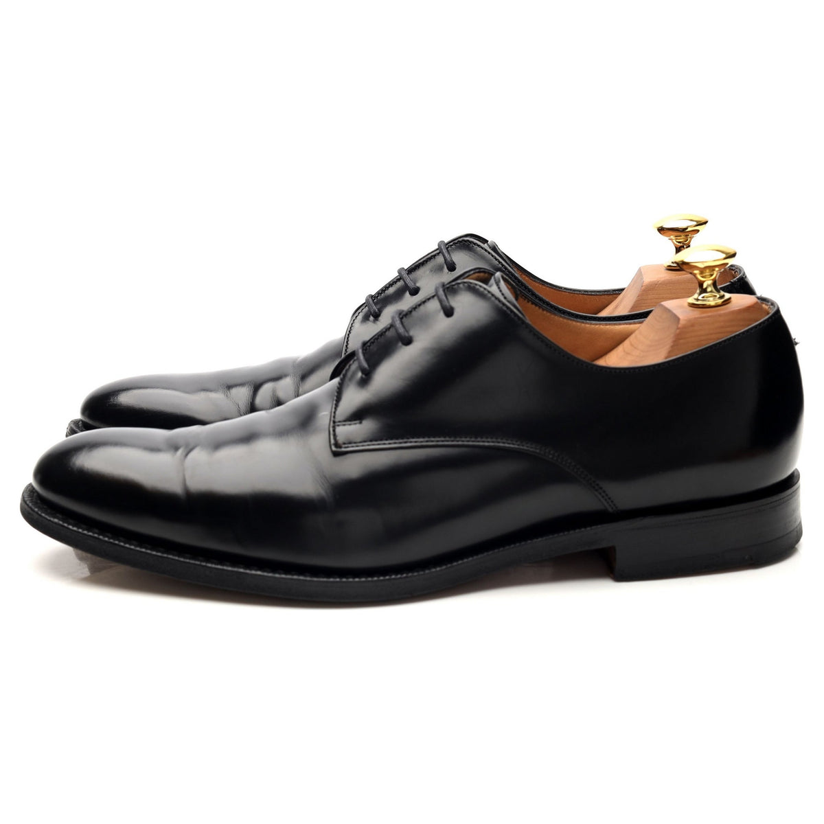 &#39;Paris&#39; Black Leather Derby UK 6.5 F