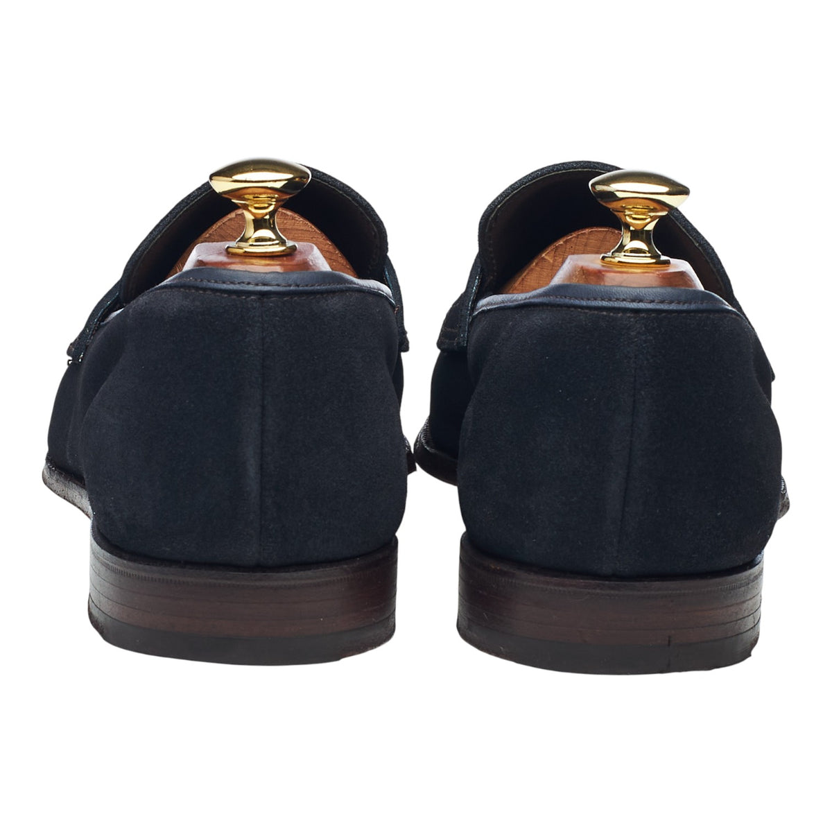 'Teign' Navy Blue Suede Penny Loafers UK 9 E