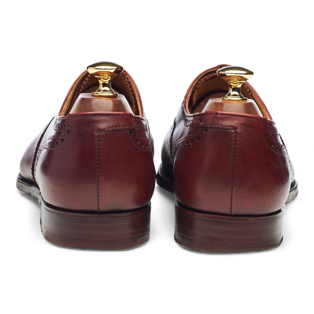 'Plymouth' Burgundy Leather Oxford Brogues UK 8.5 F