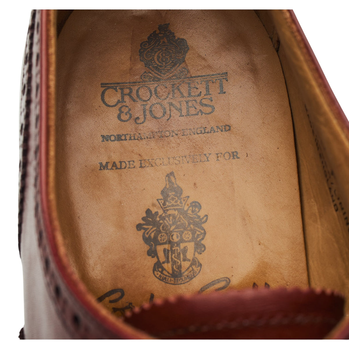 'Plymouth' Burgundy Leather Oxford Brogues UK 8.5 F