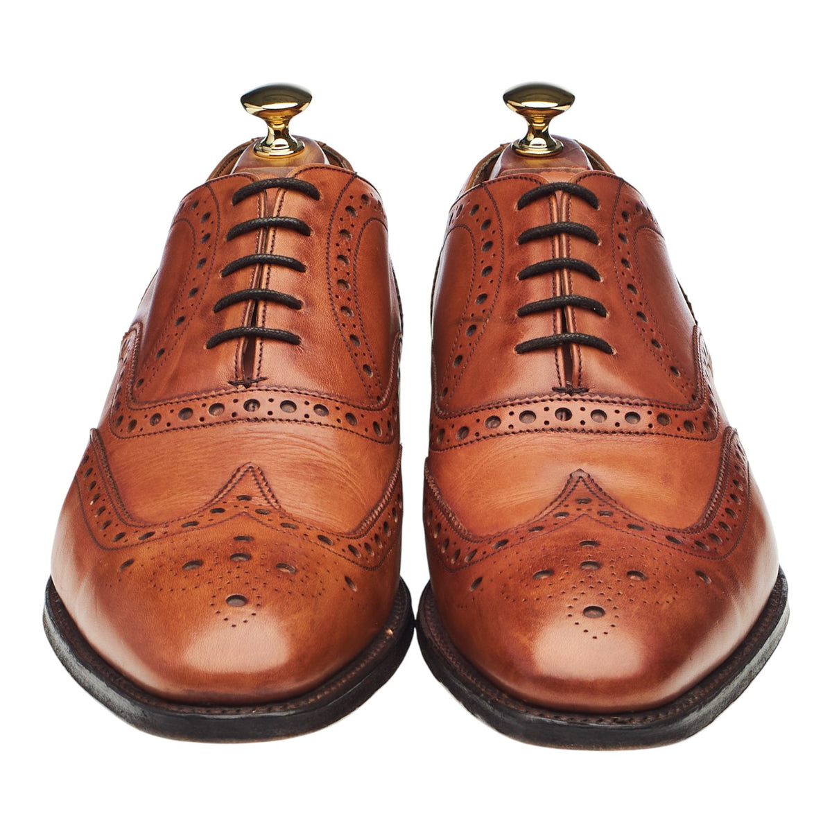 'Litchfield' Tan Brown Leather Oxford Brogues UK 9 F