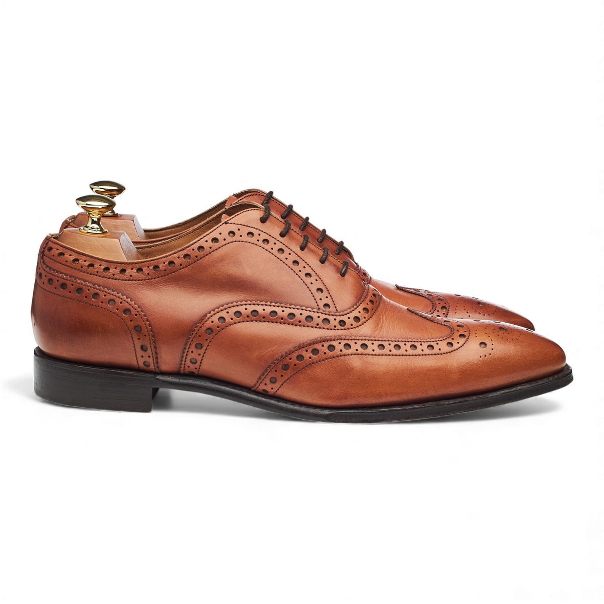 'Litchfield' Tan Brown Leather Oxford Brogues UK 9 F