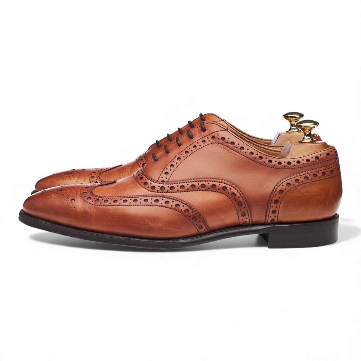 'Litchfield' Tan Brown Leather Oxford Brogues UK 9 F