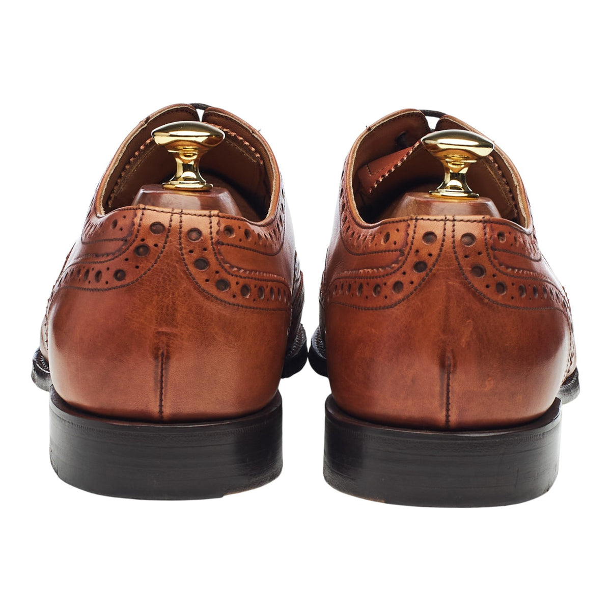 'Litchfield' Tan Brown Leather Oxford Brogues UK 9 F