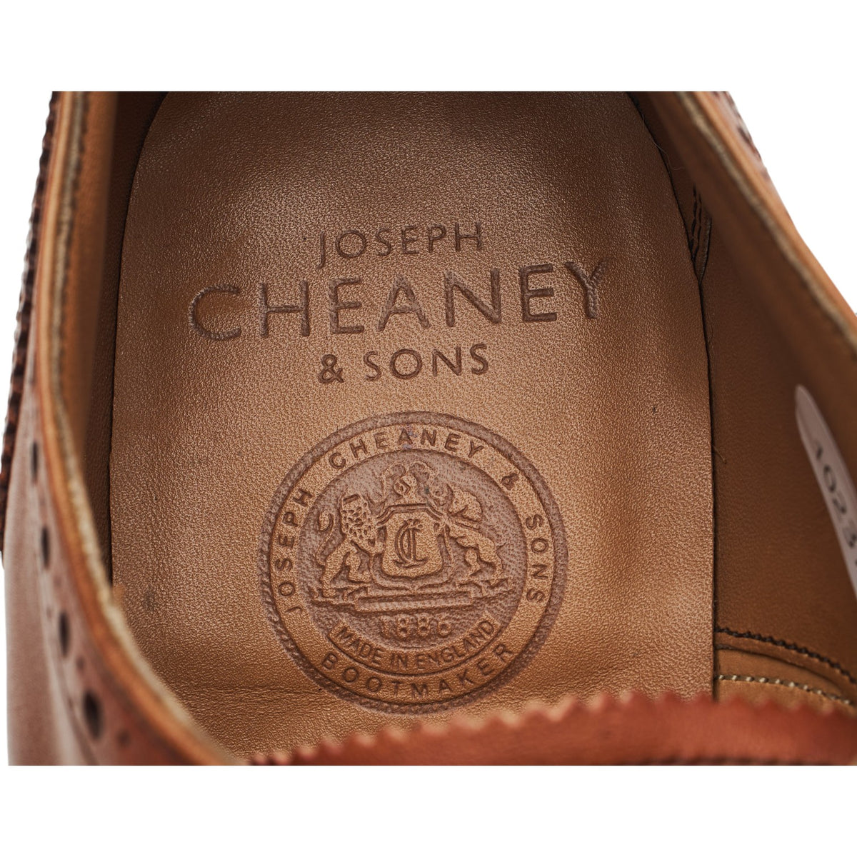 'Litchfield' Tan Brown Leather Oxford Brogues UK 9 F