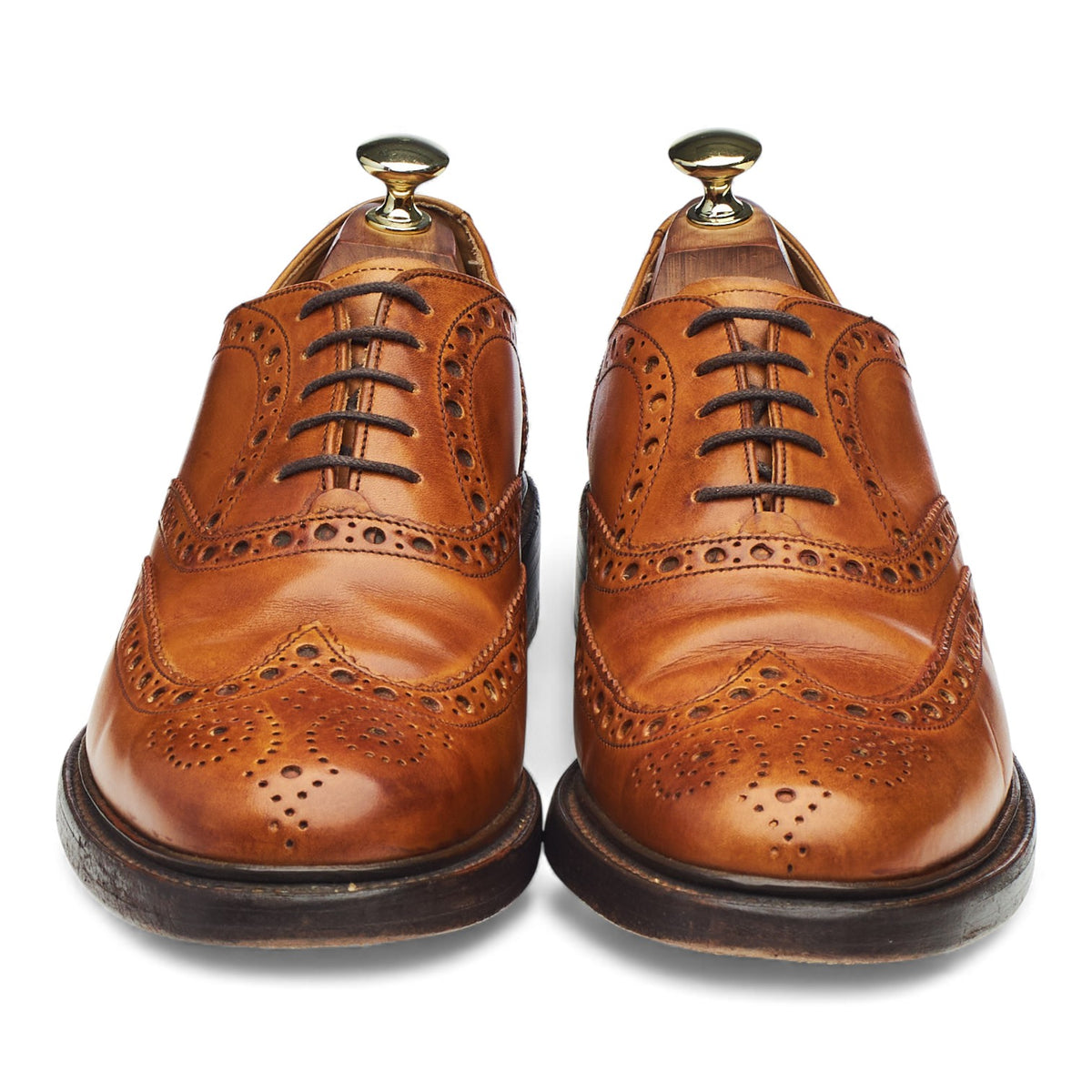 'Westfield' Tan Brown Leather Oxford Brogues UK 7.5 F