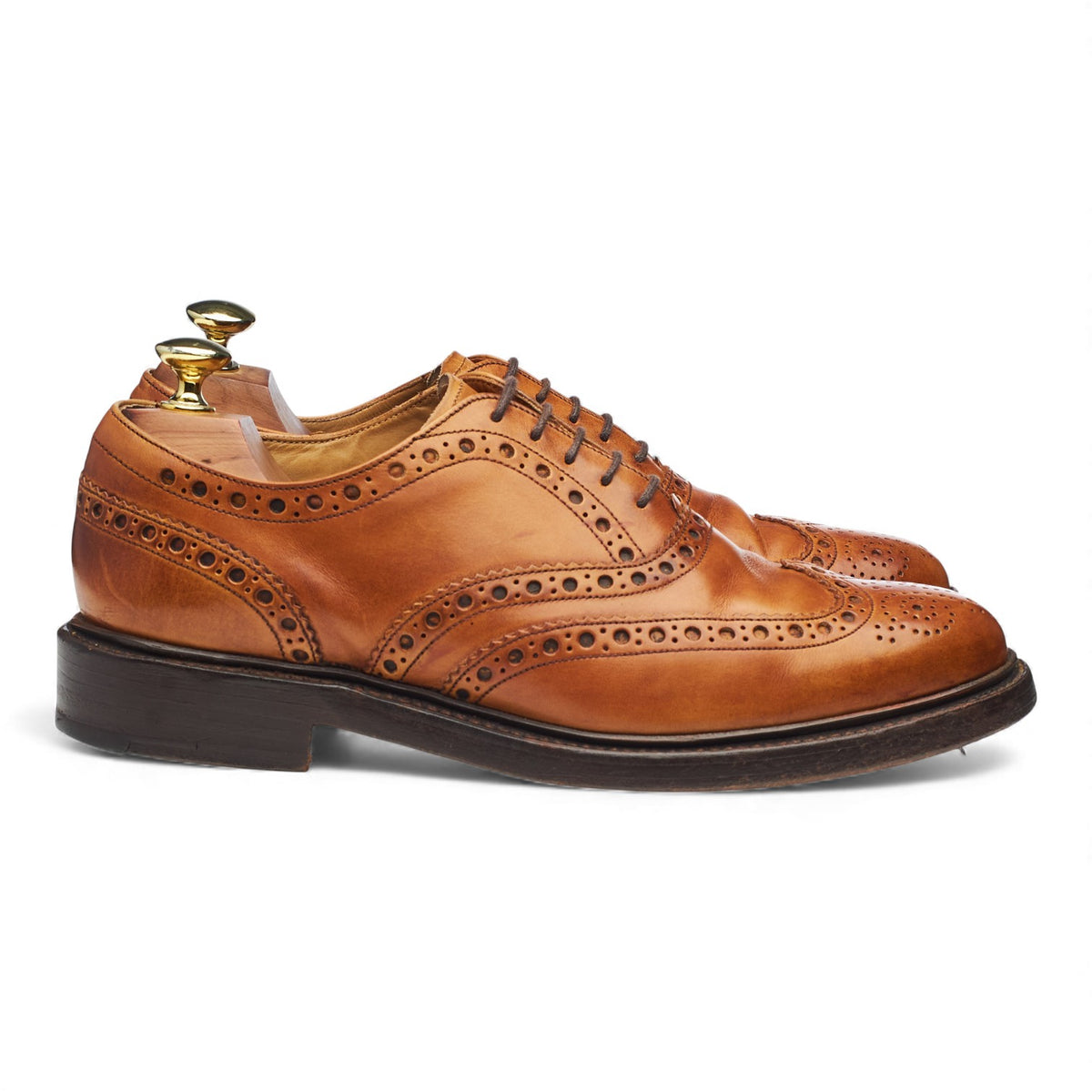 'Westfield' Tan Brown Leather Oxford Brogues UK 7.5 F