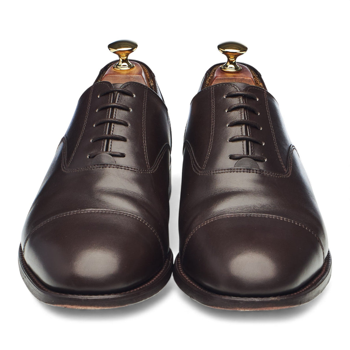 Hardy Amies Dark Brown Leather Oxford UK 9 F