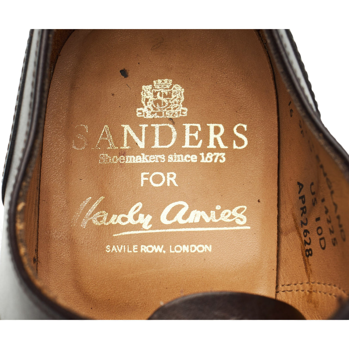 Hardy Amies Dark Brown Leather Oxford UK 9 F