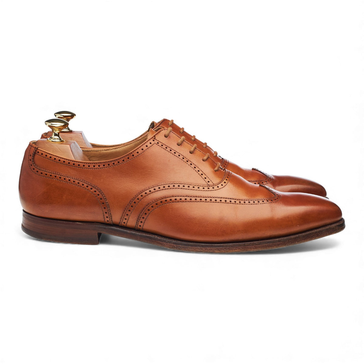 'Drummond' Tan Brown Leather Oxford Brogues UK 9 E