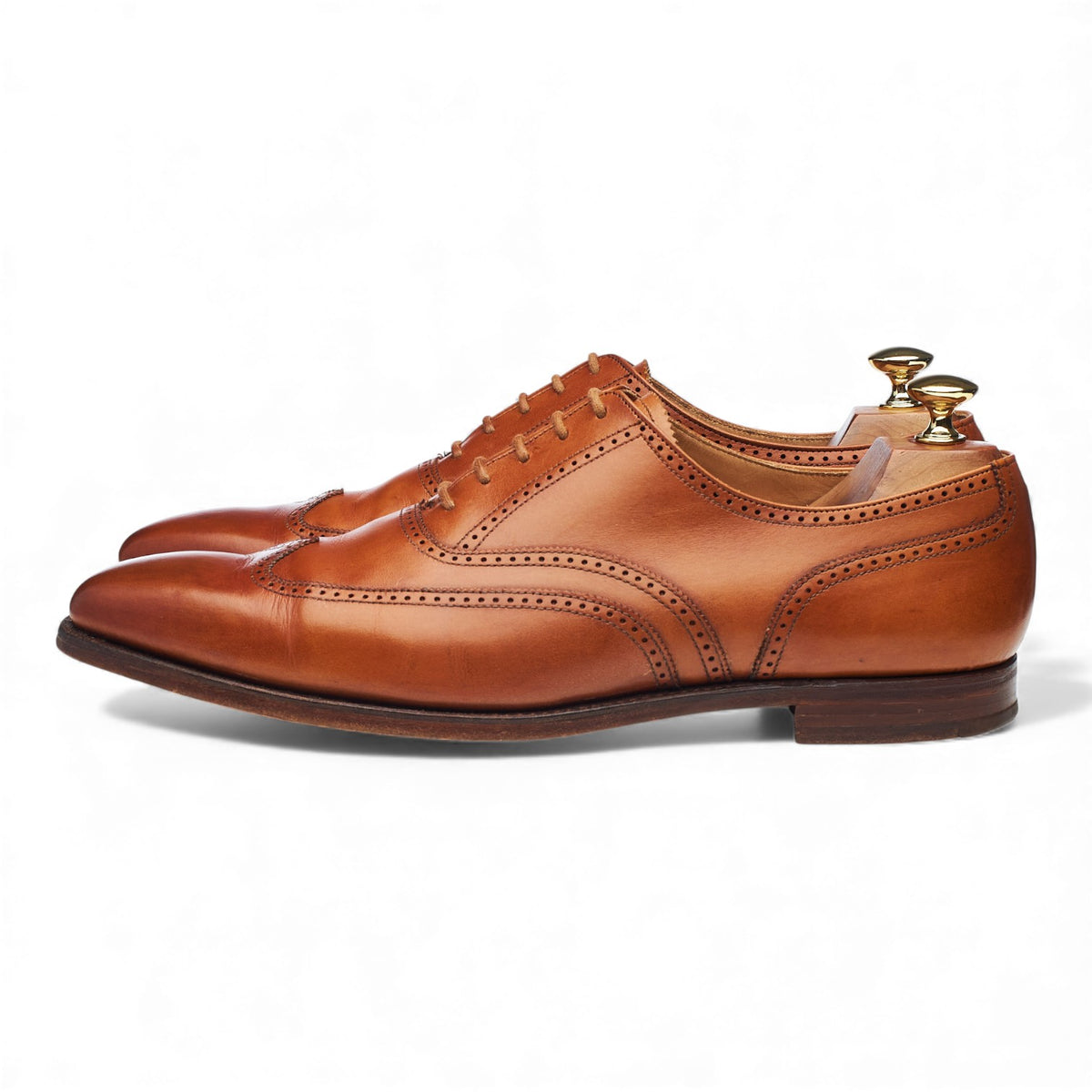 'Drummond' Tan Brown Leather Oxford Brogues UK 9 E