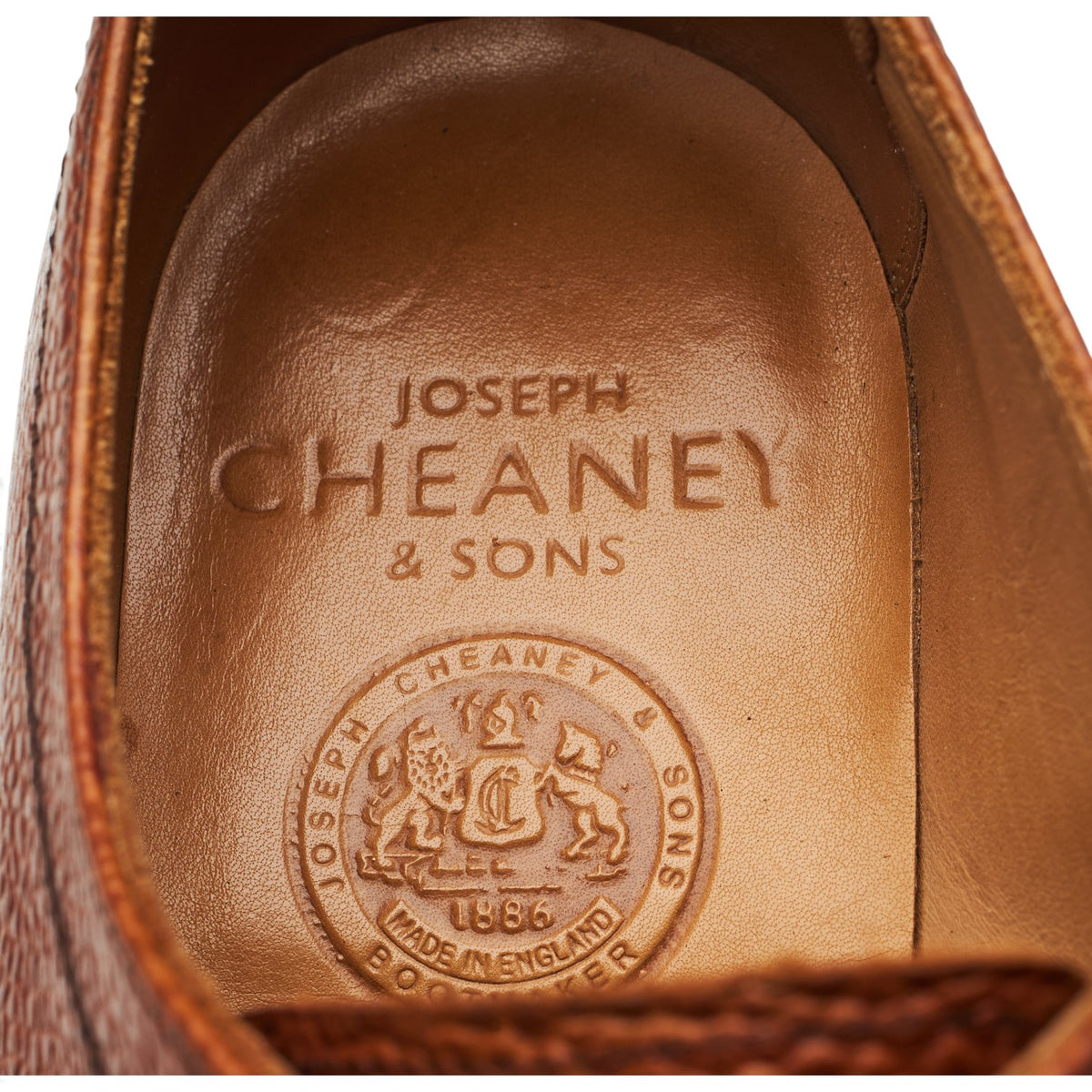 Tan Brown Grain Leather Split Toe Derby UK 7.5 F