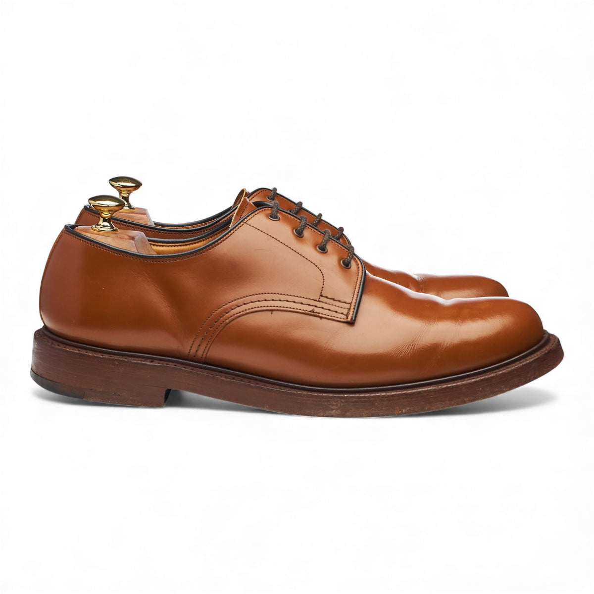 'Anglesey' Tan Brown Leather Derby UK 11 F