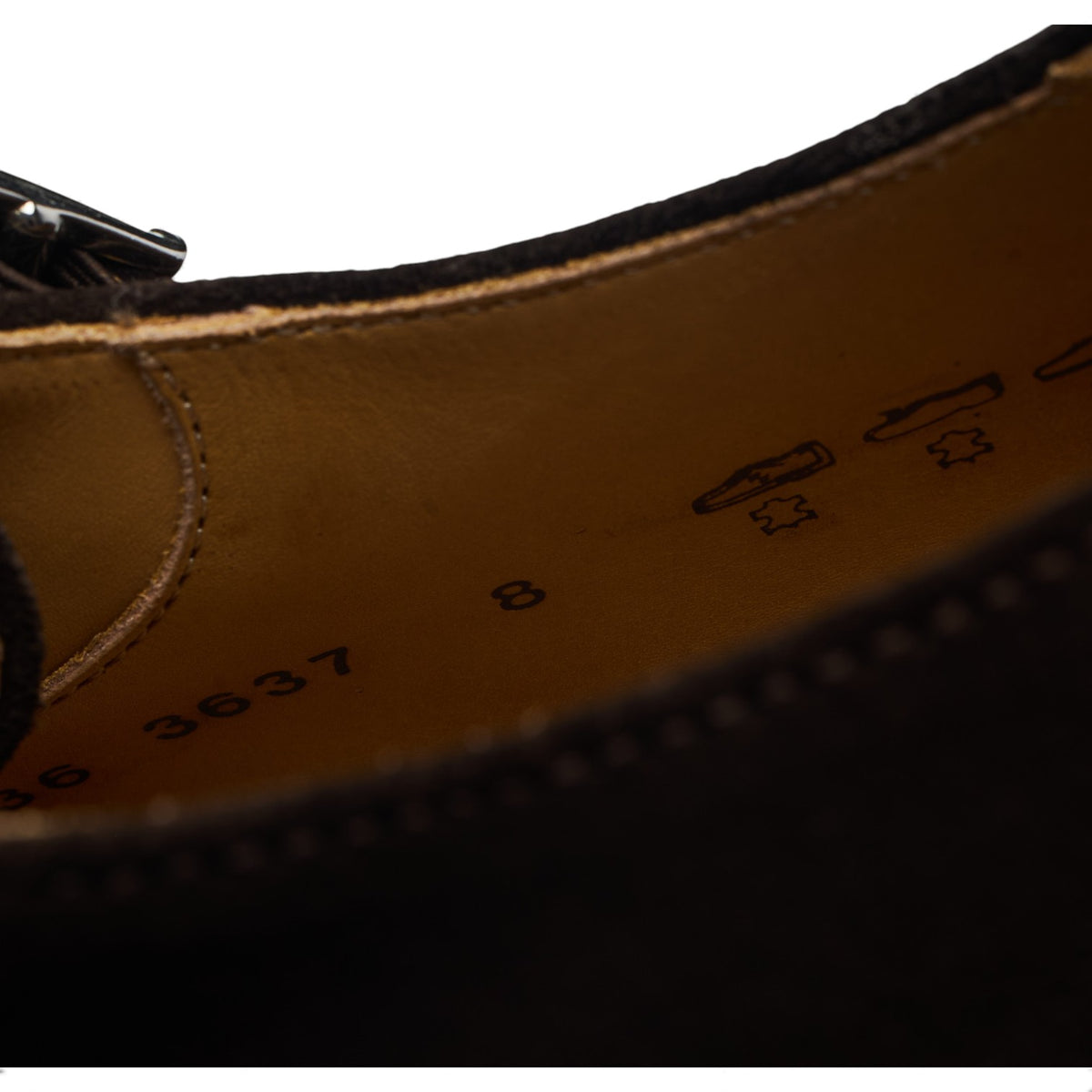 '3637' Dark Brown Suede Double Monk Strap UK 8