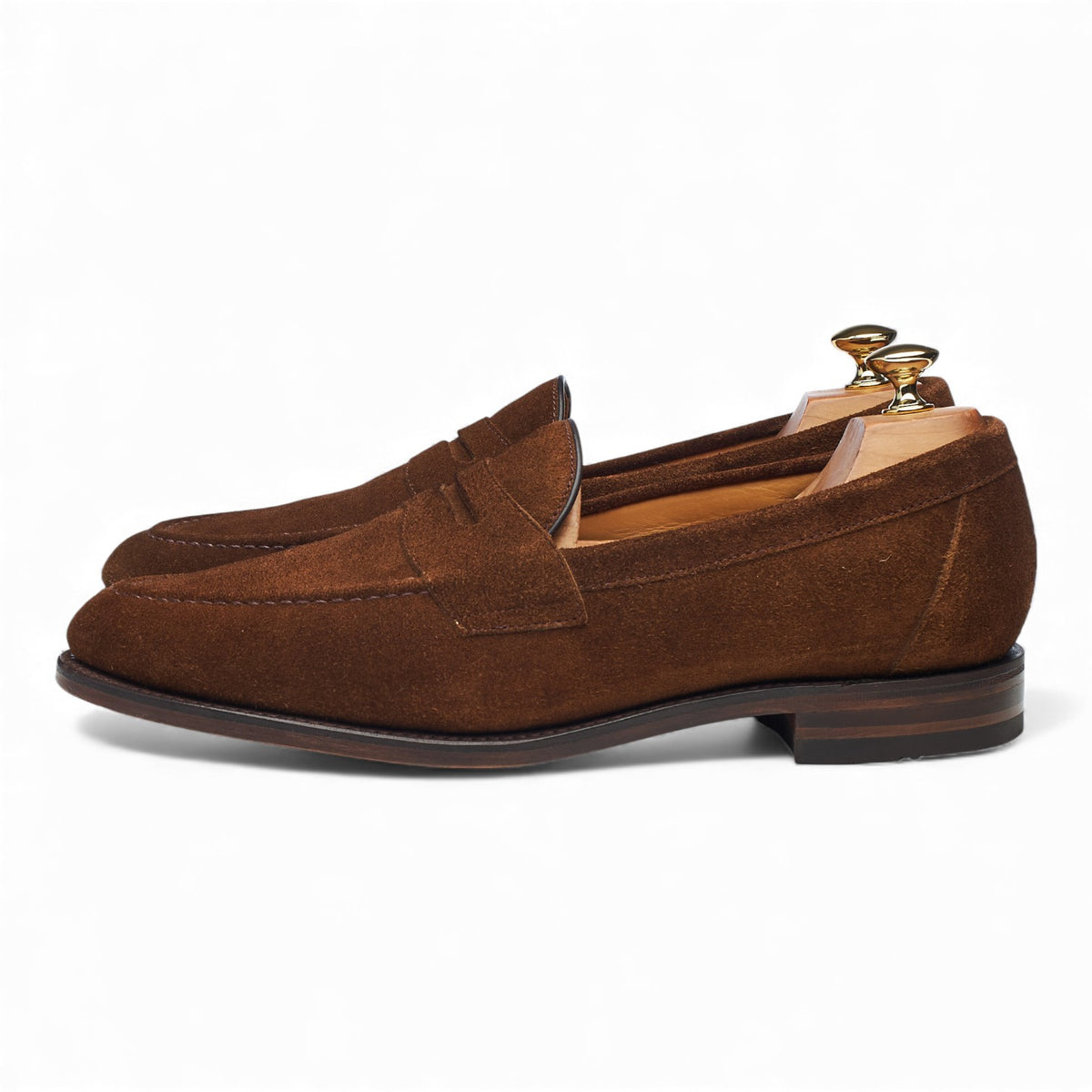 'Imperial' Snuff Brown Suede Loafers UK 10 F