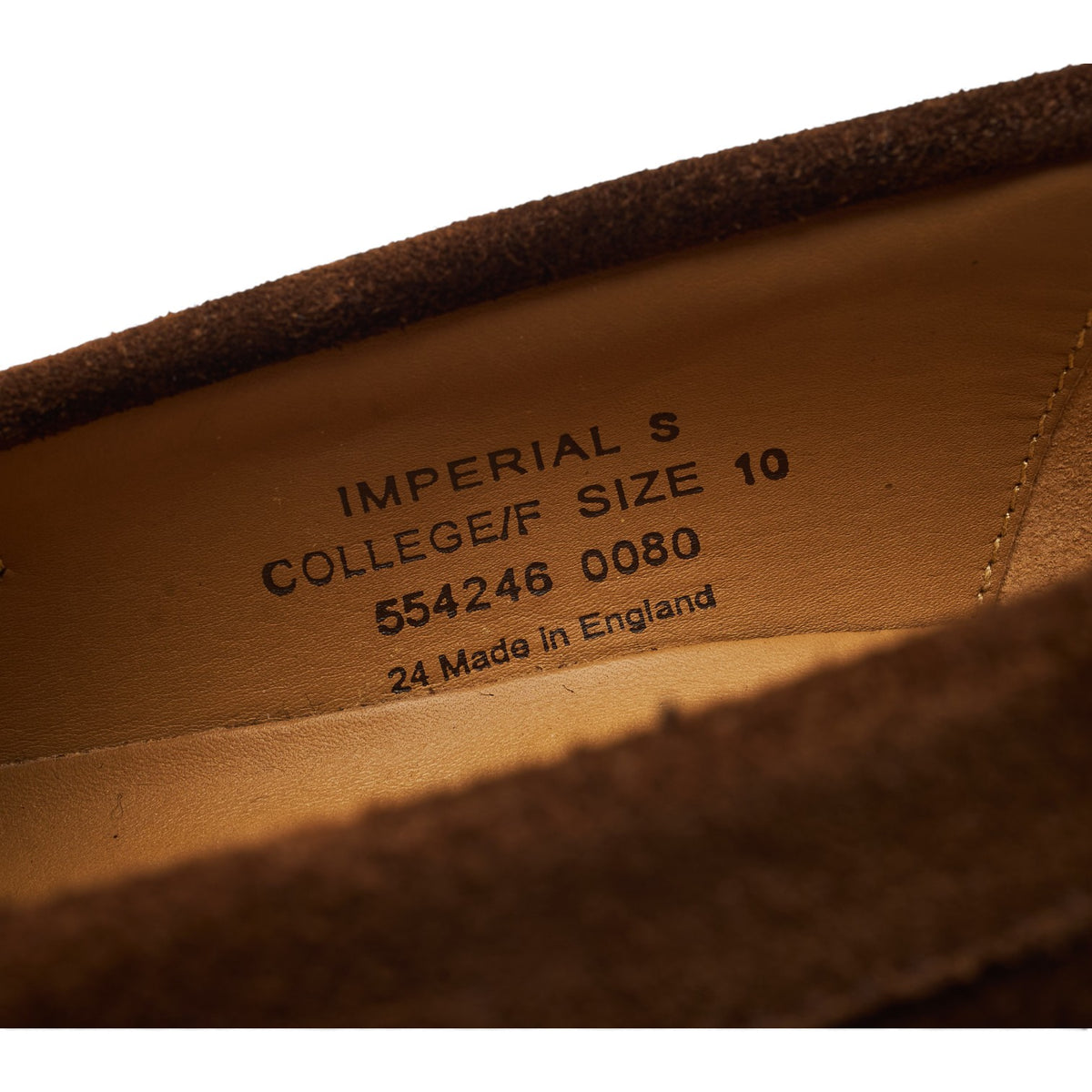 'Imperial' Snuff Brown Suede Loafers UK 10 F