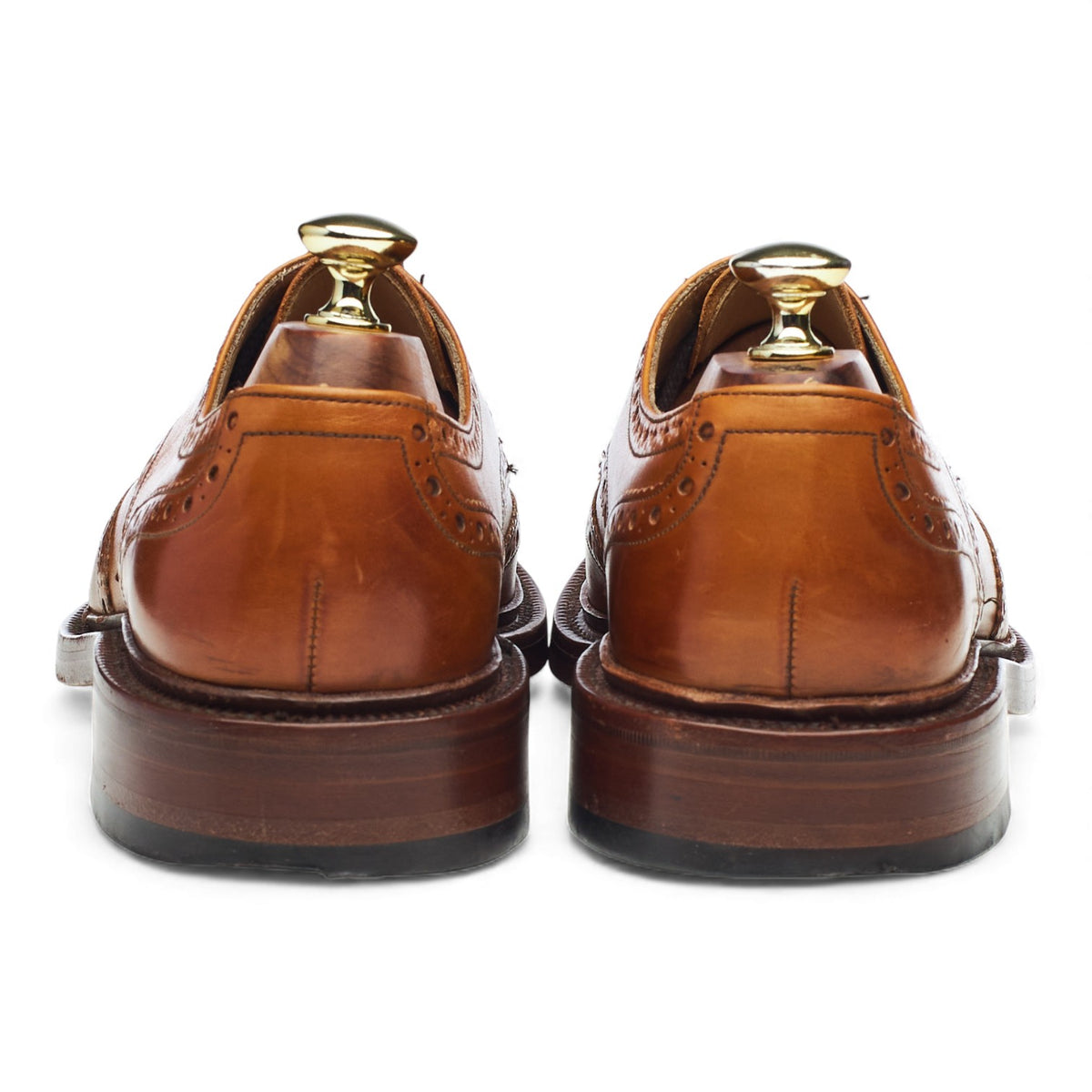 1880 'Chester 2' Tan Brown Leather Derby Brogues UK 7 F