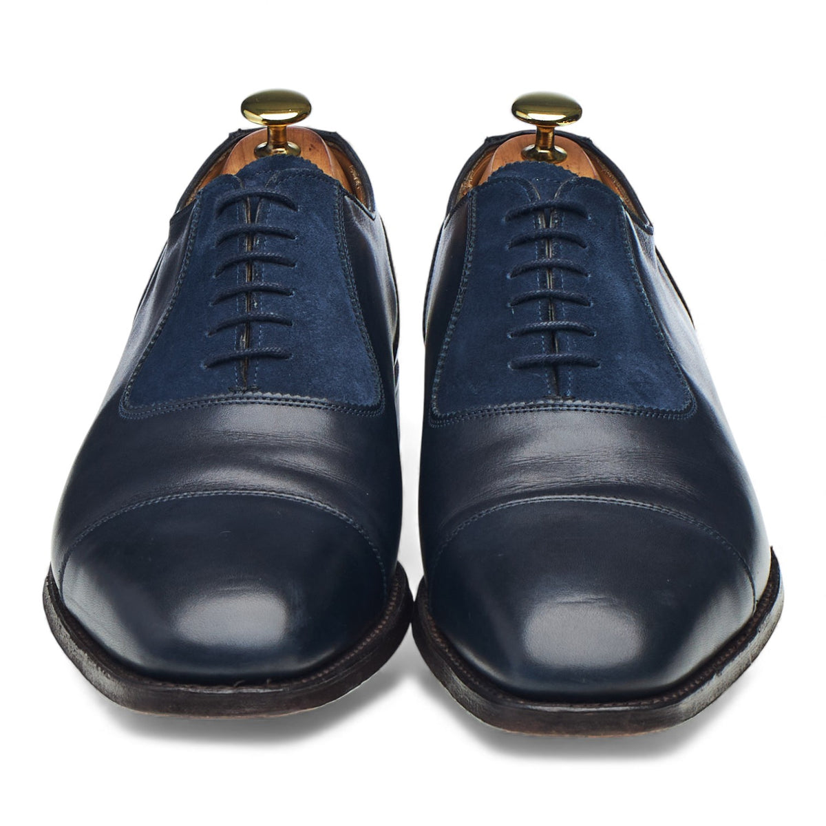 'Brackley' Navy Blue Leather Oxford UK 8.5 F