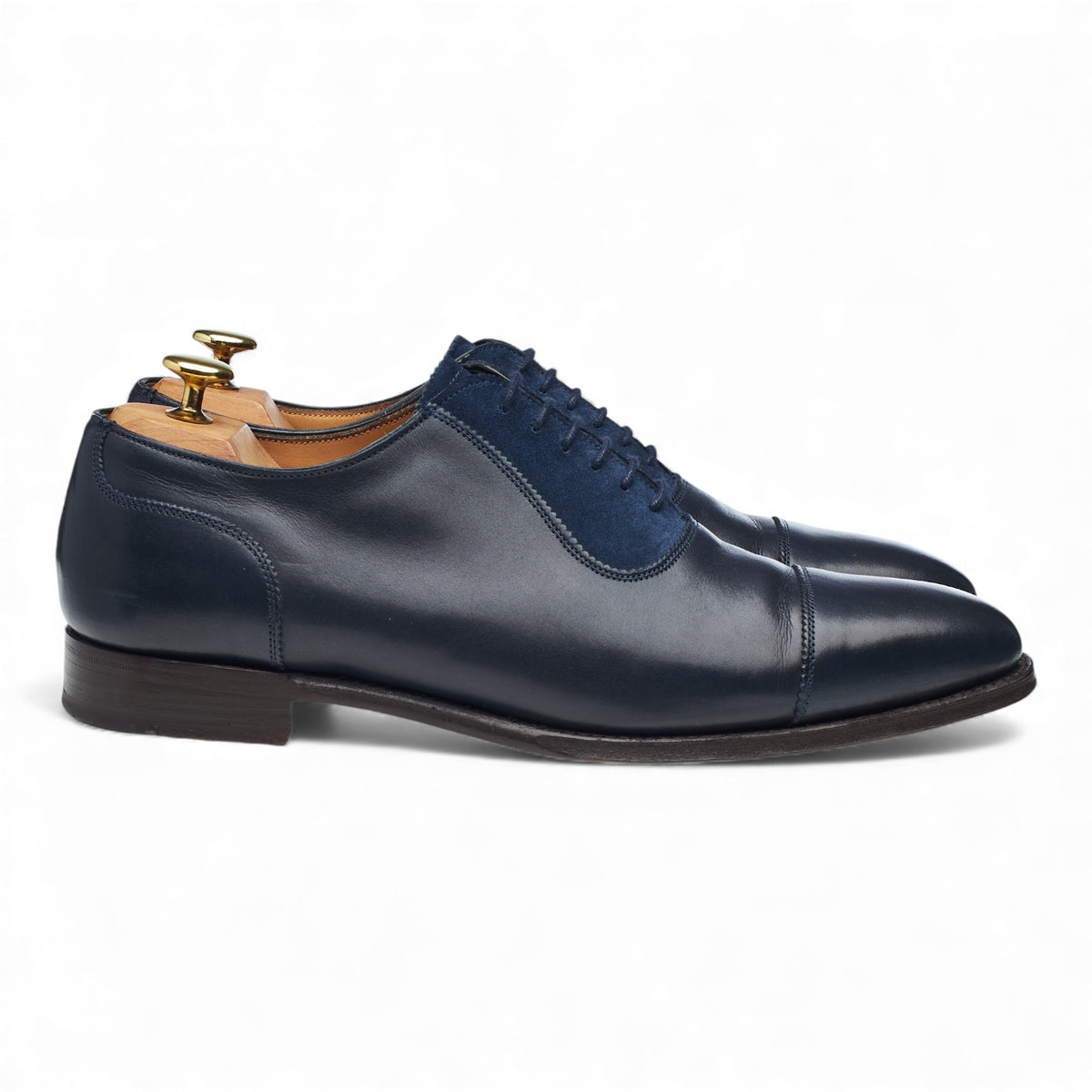'Brackley' Navy Blue Leather Oxford UK 8.5 F