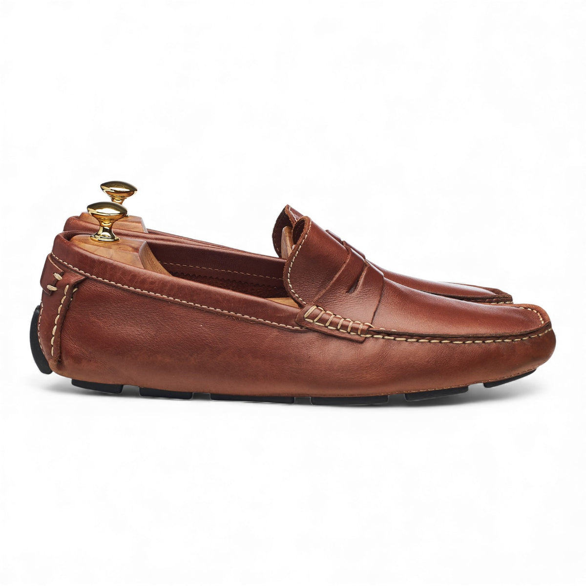 Brown Leather Driving Loafers UK 9