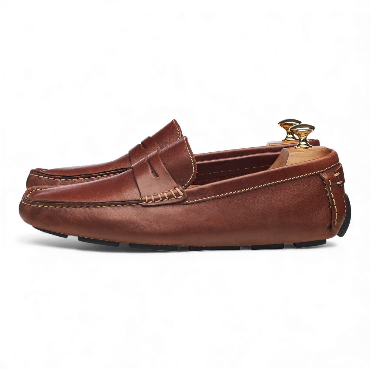 Brown Leather Driving Loafers UK 9